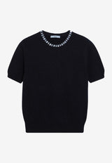 Prada Wool and Cashmere Knit Top Navy P24V2BOOO18M6/S_PRADA-F0008