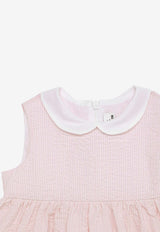 Il Gufo Baby Girls Striped Poplin Dress Pink P24VA321C1080-BCO/O_GUFO-323