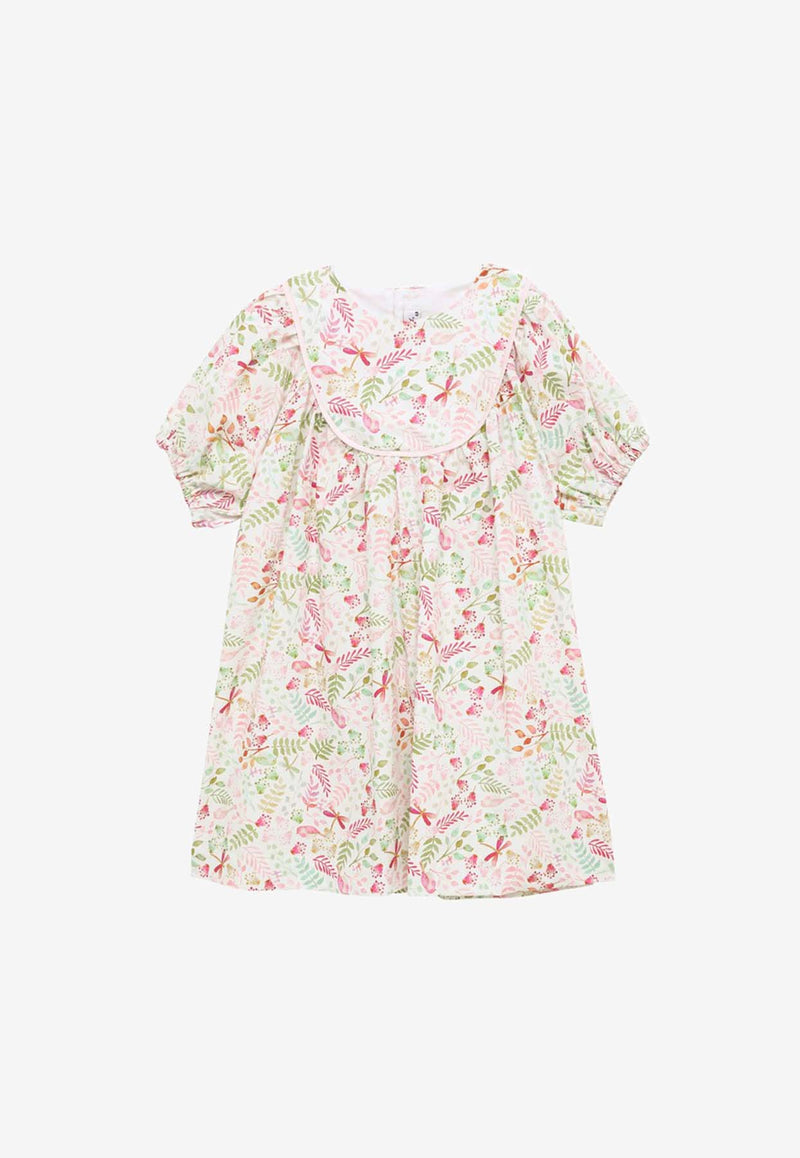 Il Gufo Girls Floral Print Mini Dress Multicolor P24VM717C4K20-ACO/O_GUFO-332