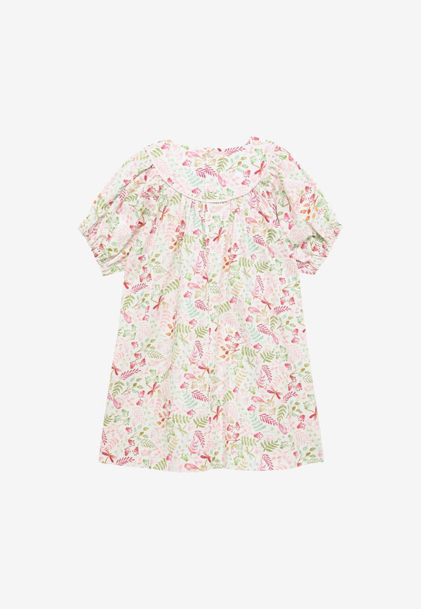 Il Gufo Girls Floral Print Mini Dress Multicolor P24VM717C4K20-ACO/O_GUFO-332