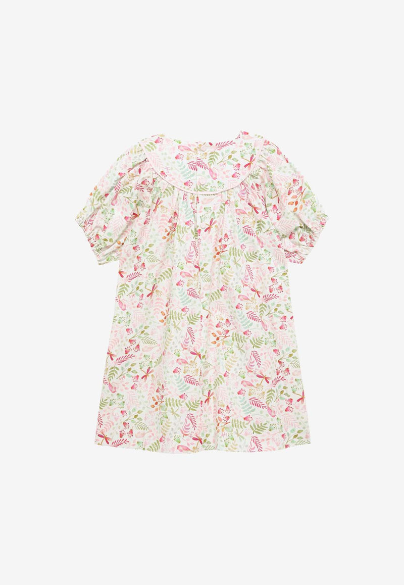 Il Gufo Girls Floral Print Mini Dress Multicolor P24VM717C4K20-ACO/O_GUFO-332