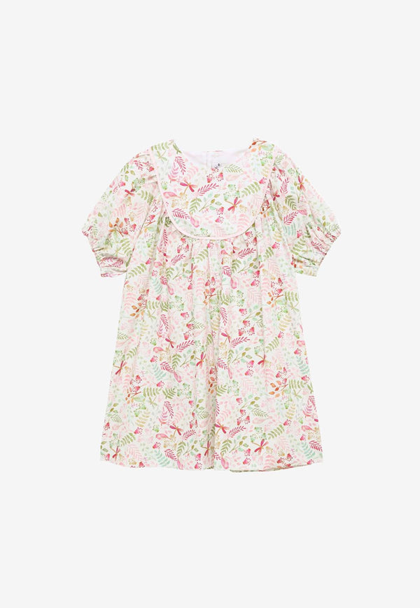 Il Gufo Girls Floral Print Mini Dress Multicolor P24VM717C4K20-CCO/O_GUFO-332