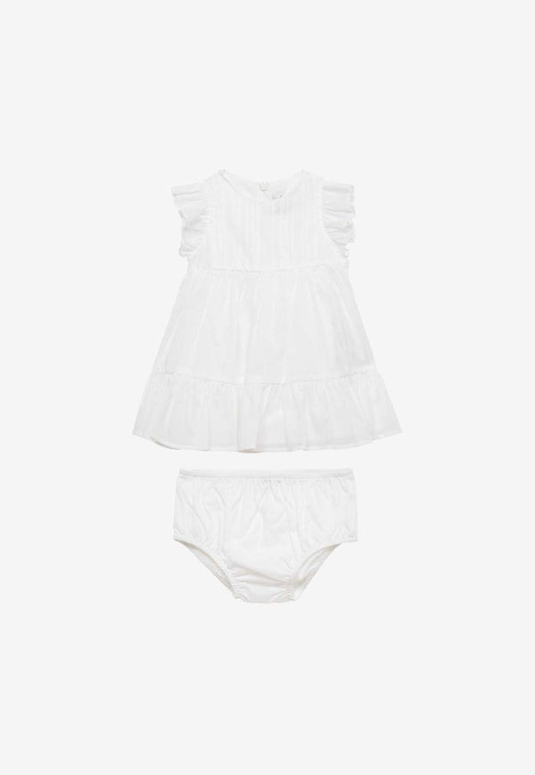 Il Gufo Baby Girls Ruffled Mini Dress White P24VM752C0003-BCO/O_GUFO-010