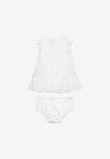 Il Gufo Baby Girls Ruffled Mini Dress White P24VM752C0003-BCO/O_GUFO-010