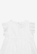 Il Gufo Baby Girls Ruffled Mini Dress White P24VM752C0003-BCO/O_GUFO-010