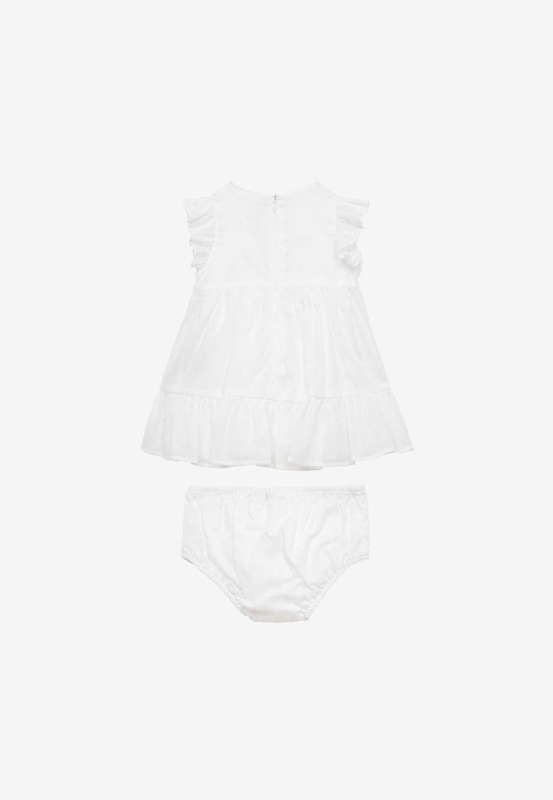 Il Gufo Girls Ruffled Mini Dress White P24VM752C0003-CCO/O_GUFO-010