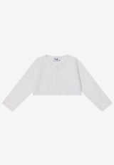 Il Gufo Baby Girls Cropped Cardigan White P25GF118EM109-BCO/Q_GUFO-100