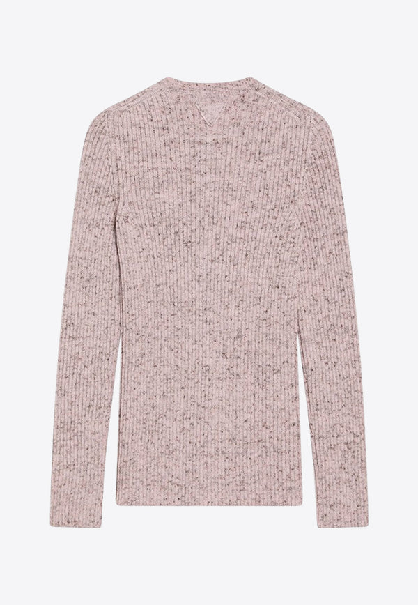 Prada Ribbed Wool Cardigan Pink P25N79OOO173G/R_PRADA-F0028