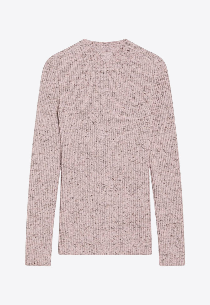 Prada Ribbed Wool Cardigan Pink P25N79OOO173G/R_PRADA-F0028