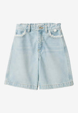 Il Gufo Girls Denim Shorts Blue P25PB190J0052-ACO/Q_GUFO-49C