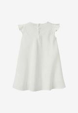 Il Gufo Girls Ruffled Mini Dress White P25VM778L6006-ACO/Q_GUFO-010