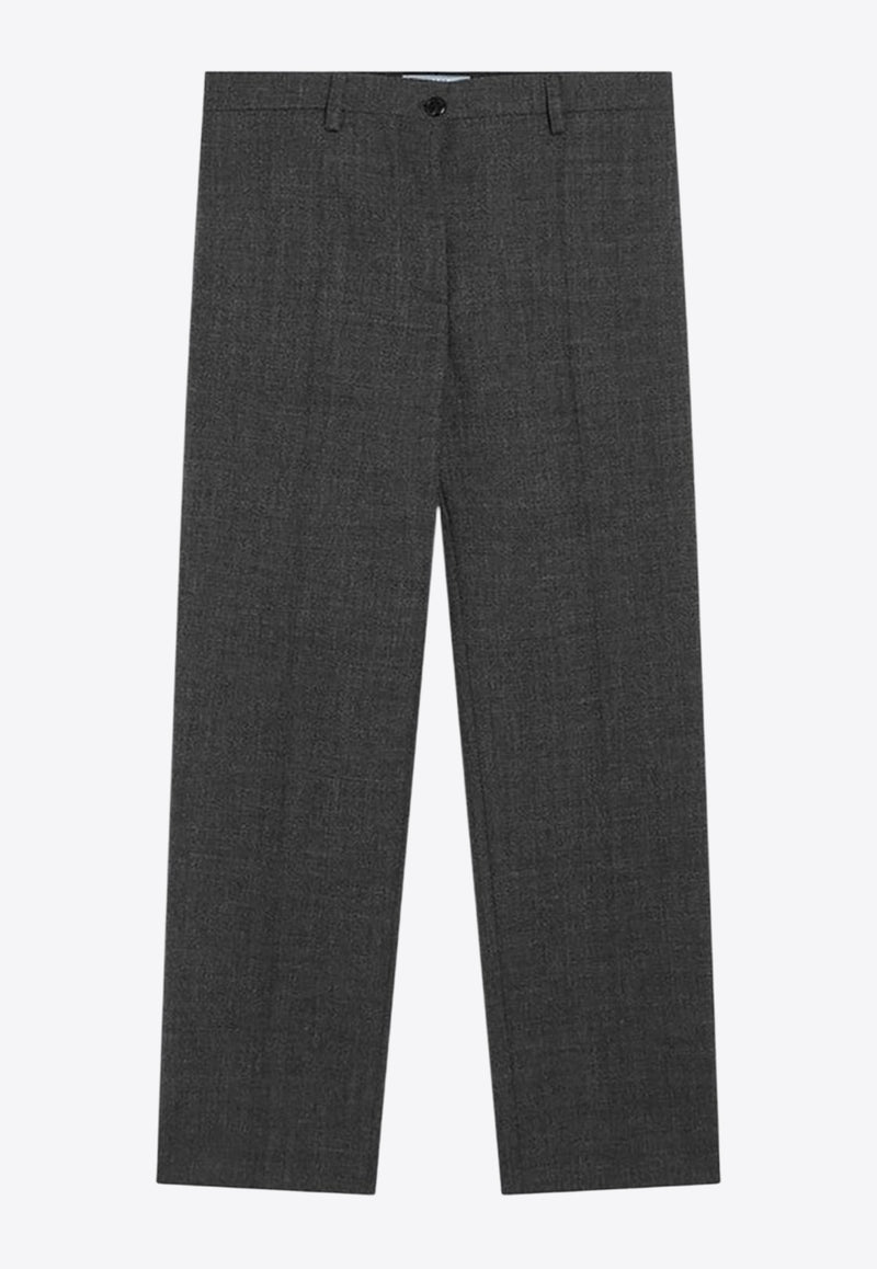 Prada Wool Straight-Leg Pants Gray P270JGOOO17N1/R_PRADA-F0480