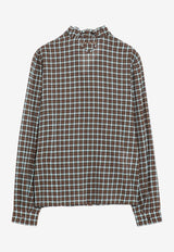 Prada Check-Patterned Buttoned Shirt Blue P449IOOO173N/R_PRADA-F0SV4