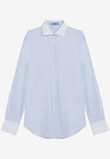 Prada Long-Sleeved Buttoned Shirt Light Blue P452HROOO15SE/P_PRADA-F0012