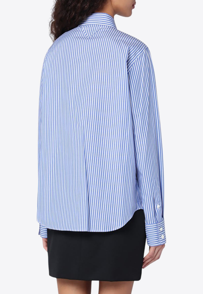 Prada Embellished Striped Shirt Light Blue P471HROOO155U/Q_PRADA-F0013