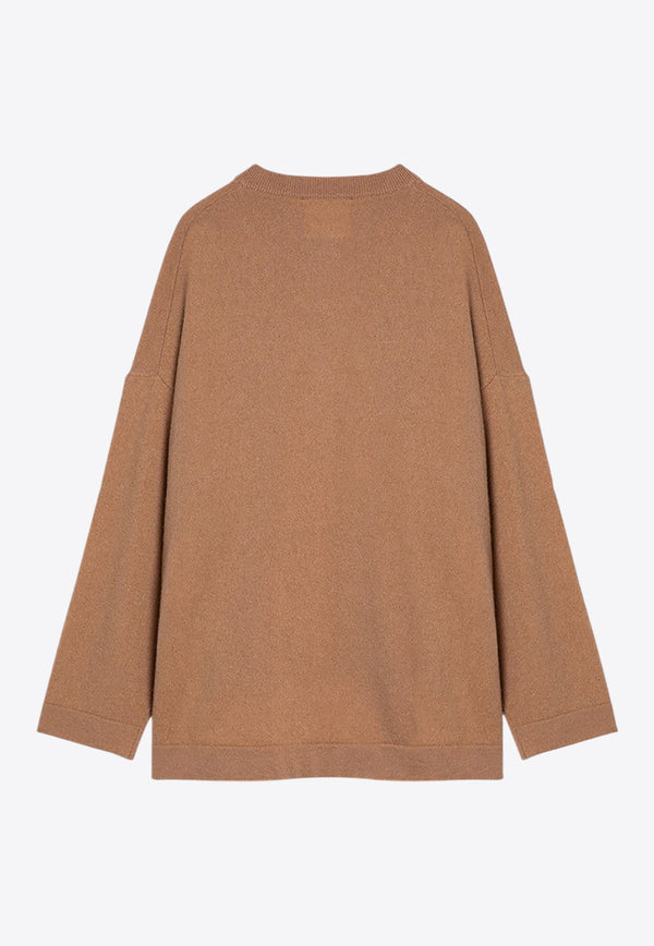 Erika Cavallini Veronica Cashmere Oversized Sweater Camel P4WB16WS/P_ERIKA-B64-0