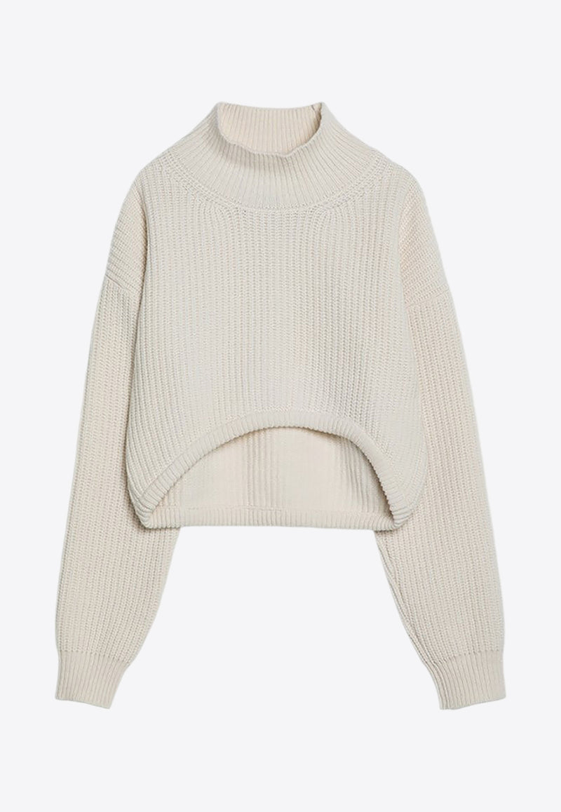 Erika Cavallini Evelina Wool-Blend Turtleneck Sweater Cream P4WC12WO/P_ERIKA-A20-0