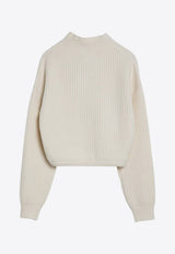 Erika Cavallini Evelina Wool-Blend Turtleneck Sweater Cream P4WC12WO/P_ERIKA-A20-0