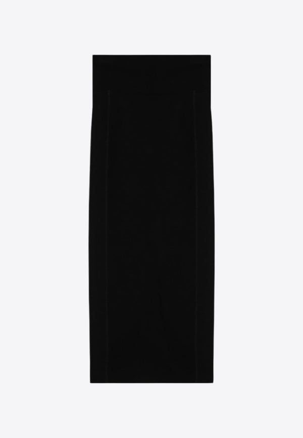 Erika Cavallini Nicla Zipped Midi Skirt Black P4WK11VI/P_ERIKA-Y69NE