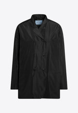 Prada Double-Breasted Technical Taffeta Jacket Black P502QOOO19O2/S_PRADA-F0002