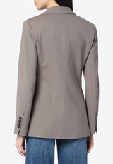 Erika Cavallini Single-Breasted Buttoned Jacket Taupe P5SH12PL/Q_ERIKA-X17-0