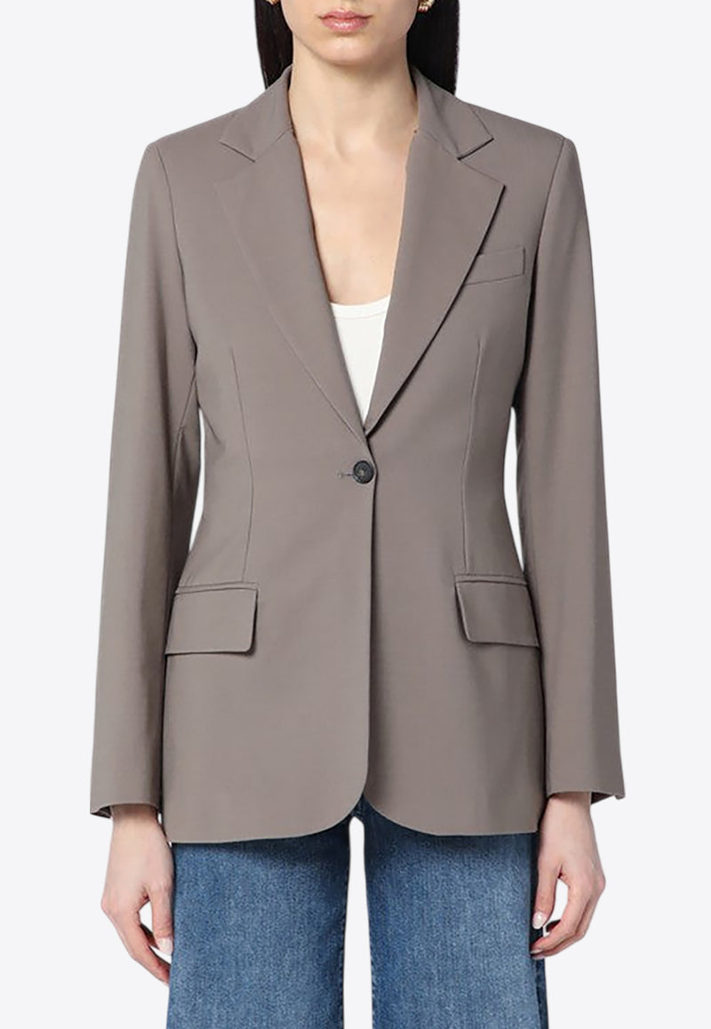 Erika Cavallini Single-Breasted Buttoned Jacket Taupe P5SH12PL/Q_ERIKA-X17-0