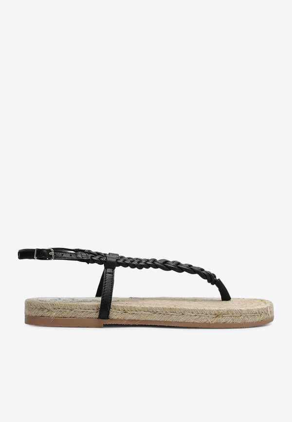 Manebi Canyon Braided Leather Sandals Black P5.1Y0LE/O_MANEB-BB