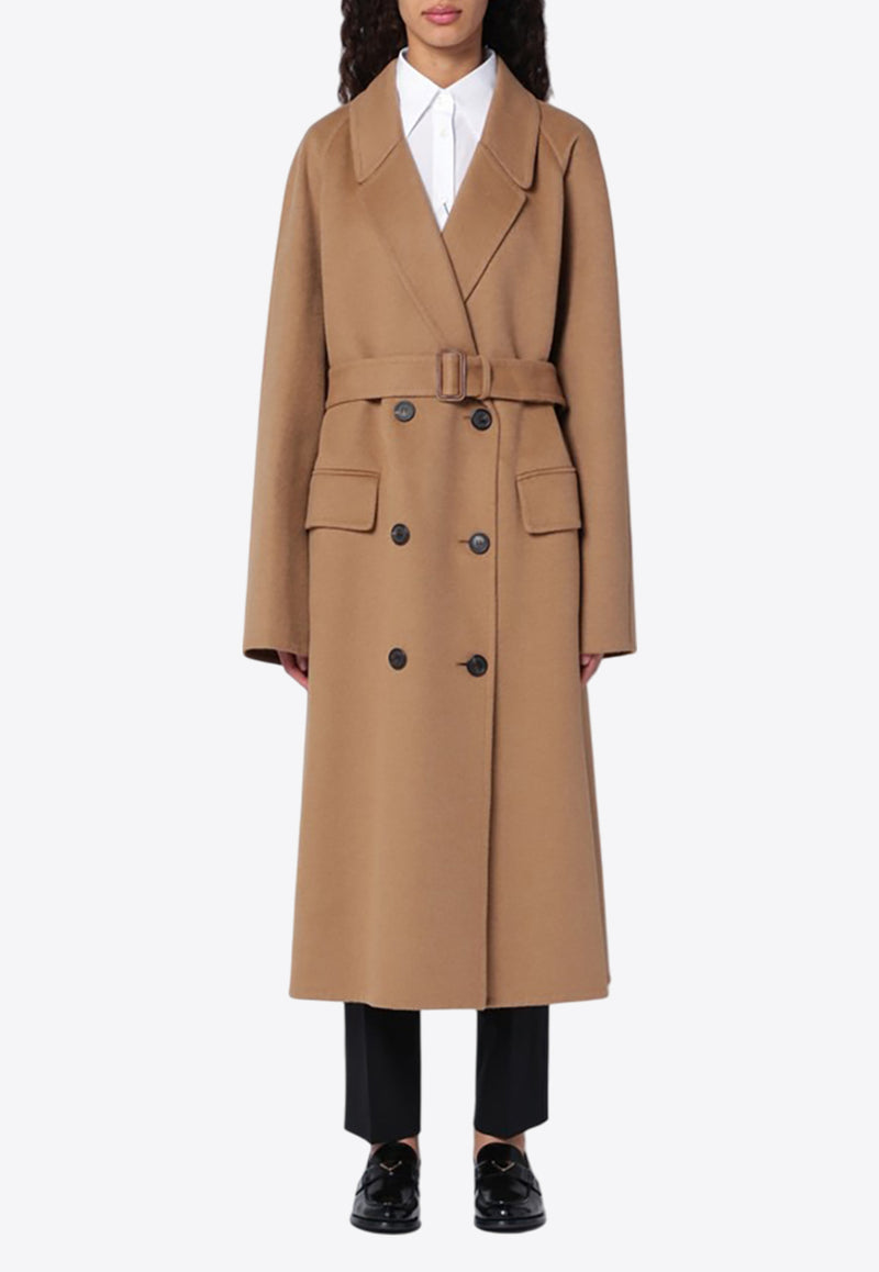 Prada Double-Breasted Wool-Blend Coat Brown P667RHOOO13FY/Q_PRADA-F0040