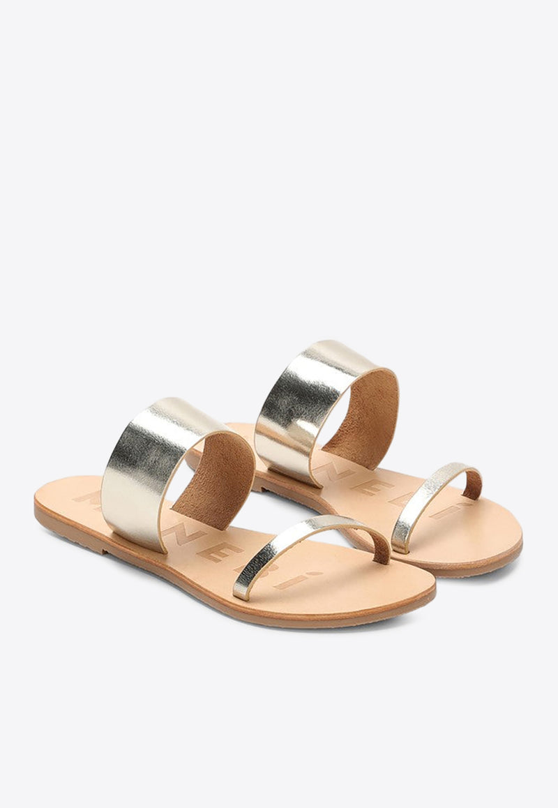 Manebi  Canyon Greek Leather Sandals Metallic P6.2Y0LE/O_MANEB-PT