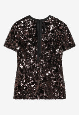 Prada Sequined Crewneck Top Purple P974MROOO176A/R_PRADA-F0051