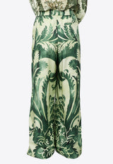 F.R.S Asteria Wide-Leg Printed Pants Green PA000250 TE00854_GREEN