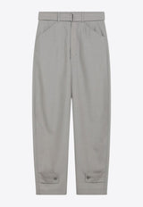 Lemaire Tailored Pants with Ankle-Tabs Taupe PA1223LF414/R_LEMAI-BR446