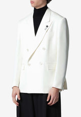 Lardini Double-Breasted Buttoned Blazer White PA5834EPAIF66418/S_LARDI-150