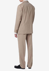 Lardini Single-Breasted Linen Suit Beige PA5931EPAIF66412/S_LARDI-290