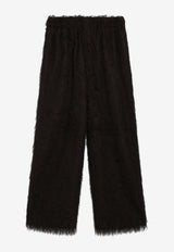 Fringed Straight-Leg Pants