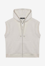 Weekend Max Mara Pank Cropped Hooded Vest Off-white PANKCO/R_MAXMW-001