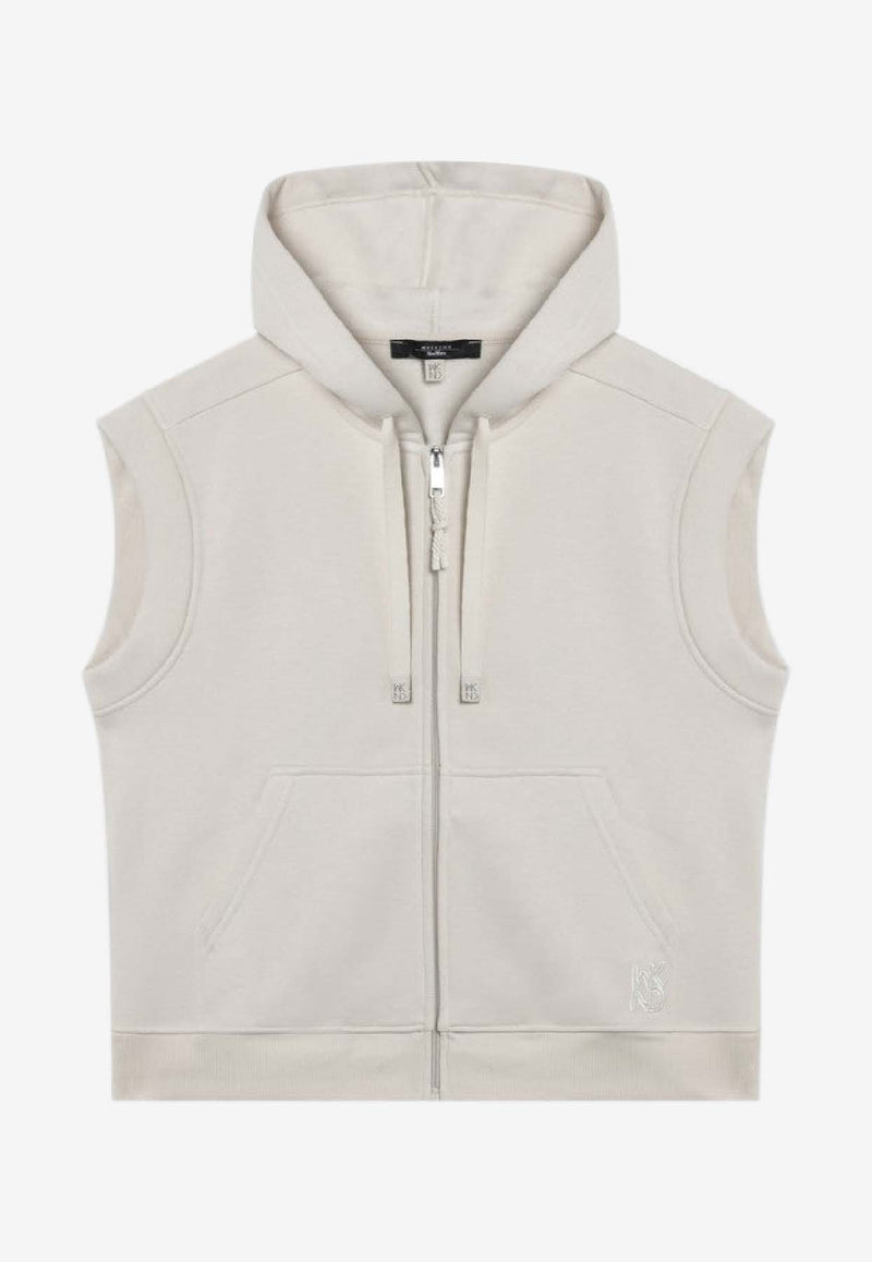 Weekend Max Mara Pank Cropped Hooded Vest Off-white PANKCO/R_MAXMW-001