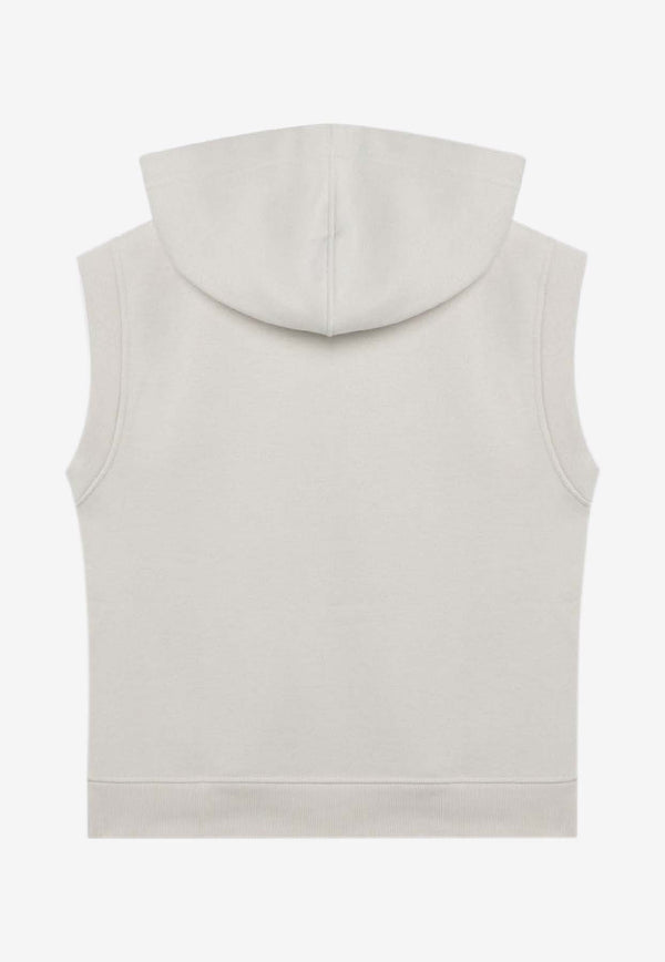 Weekend Max Mara Pank Cropped Hooded Vest Off-white PANKCO/R_MAXMW-001