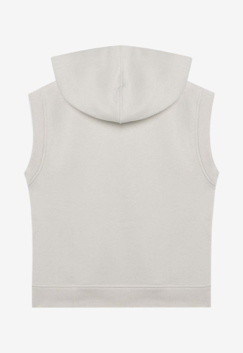 Weekend Max Mara Pank Cropped Hooded Vest Off-white PANKCO/R_MAXMW-001