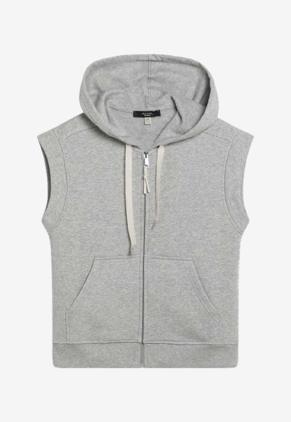 Weekend Max Mara Pank Cropped Hooded Vest Gray PANKCO/R_MAXMW-002