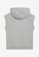 Weekend Max Mara Pank Cropped Hooded Vest Gray PANKCO/R_MAXMW-002