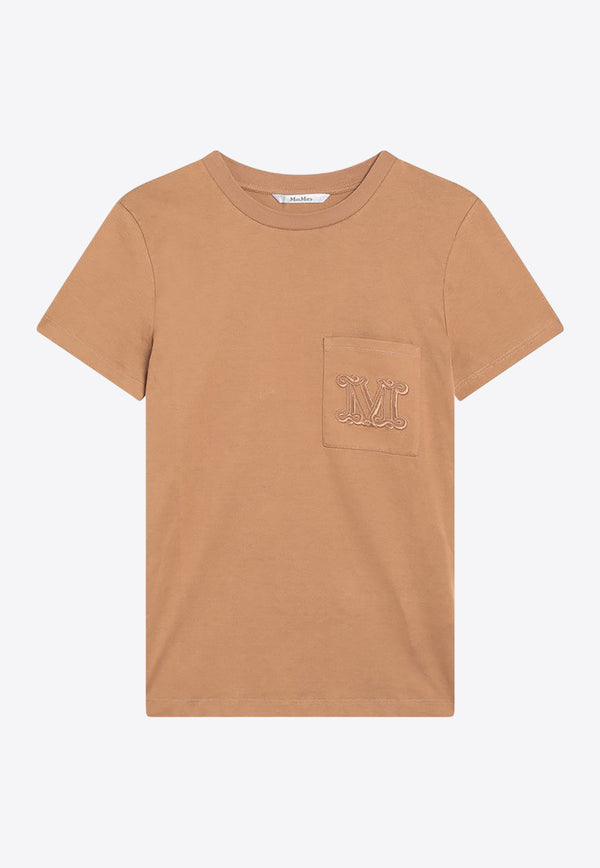 Max Mara Papaia Logo T-shirt Camel PAPAIACO/R_MAXM-003