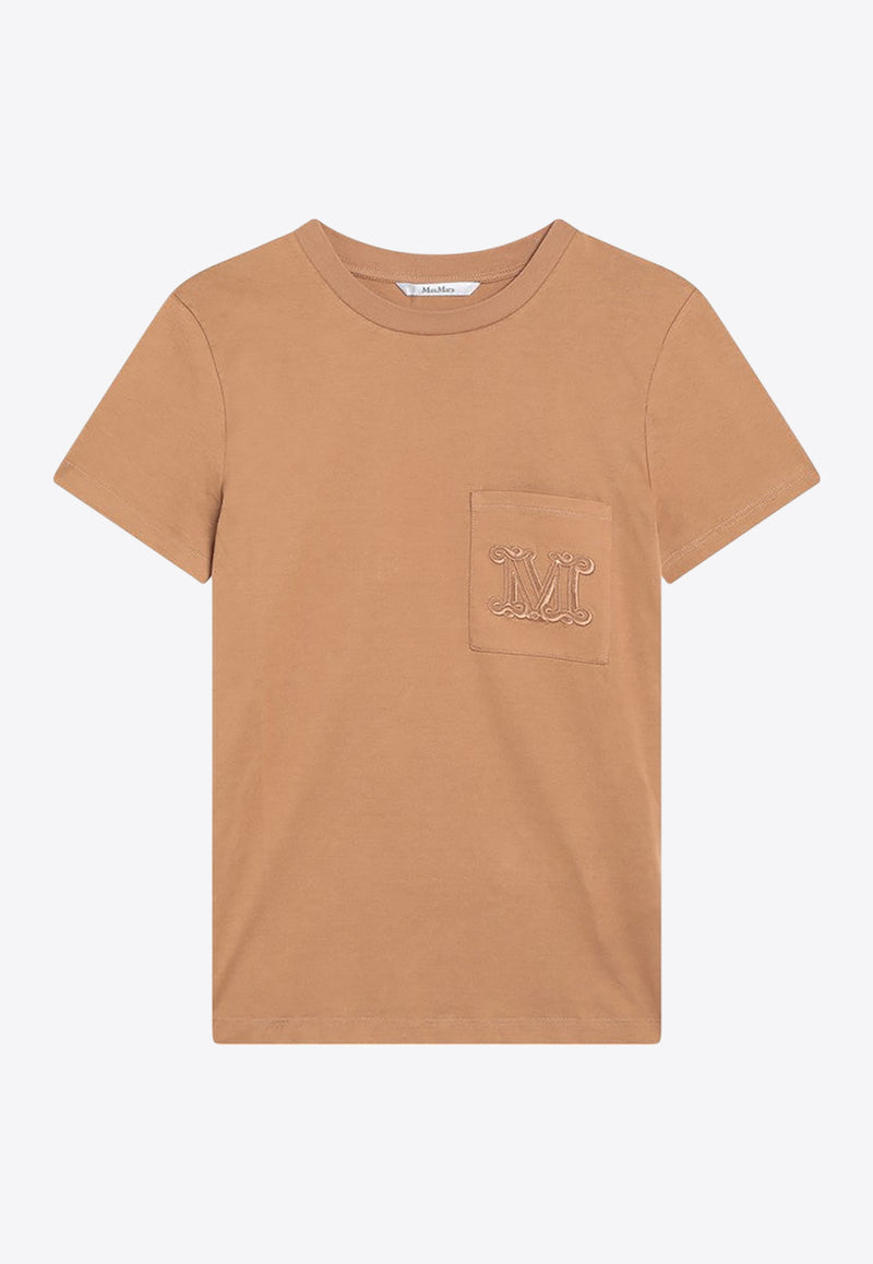 Max Mara Papaia Logo T-shirt Camel PAPAIACO/R_MAXM-003