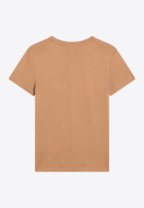 Max Mara Papaia Logo T-shirt Camel PAPAIACO/R_MAXM-003