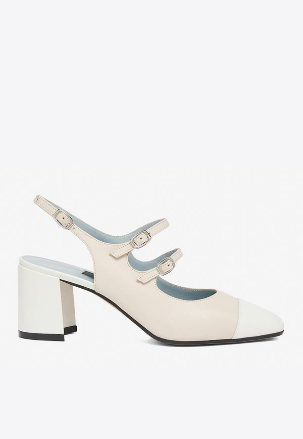 Carel Paris Papaya Babydoll 60 Slingback Pumps Nude PAPAYA 25-332778_WHITE MULT