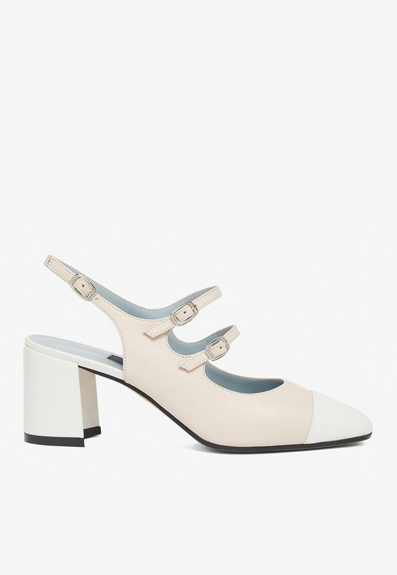 Carel Paris Papaya Babydoll 60 Slingback Pumps Nude PAPAYA 25-332778_WHITE MULT