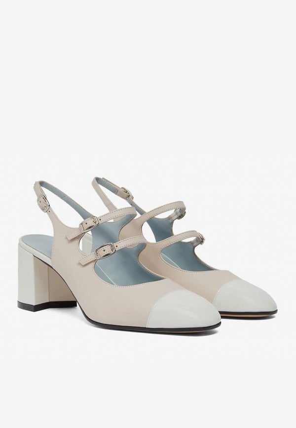 Carel Paris Papaya Babydoll 60 Slingback Pumps Nude PAPAYA 25-332778_WHITE MULT