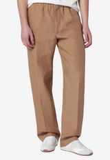 Lardini Linen Straight-Leg Pants Brown PAVICEPAIF66408/S_LARDI-350