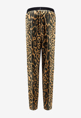 Tom Ford Leopard Print Silk Pants Brown PAW397FAP225_KB359