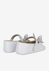 BABYWALKER Baby Girls Embellished-Butterfly Ballet Flats White PB/1654_WHITE